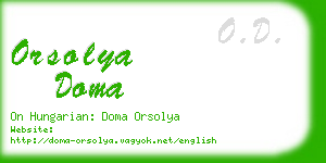 orsolya doma business card